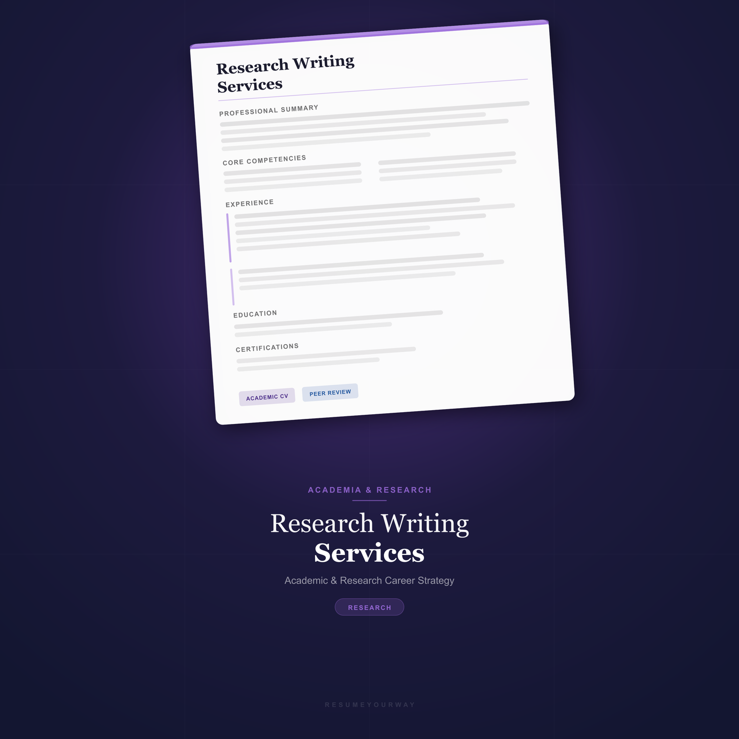 Research Writing Services (Grants & Statements) - ResumeYourWay