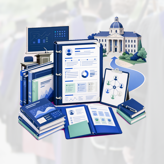 Faculty dossier combines a long-form CV, publication stack, teaching portfolio, committee service, and academic appointment pathway.