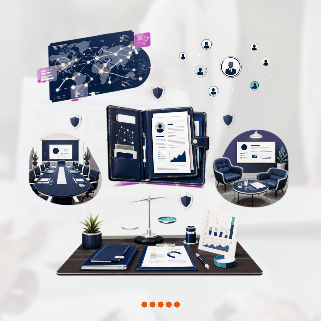 Elite executive search network links discreet market mapping, executive positioning, recruiter relationships, board-level outreach, interview handling, and offer strategy.