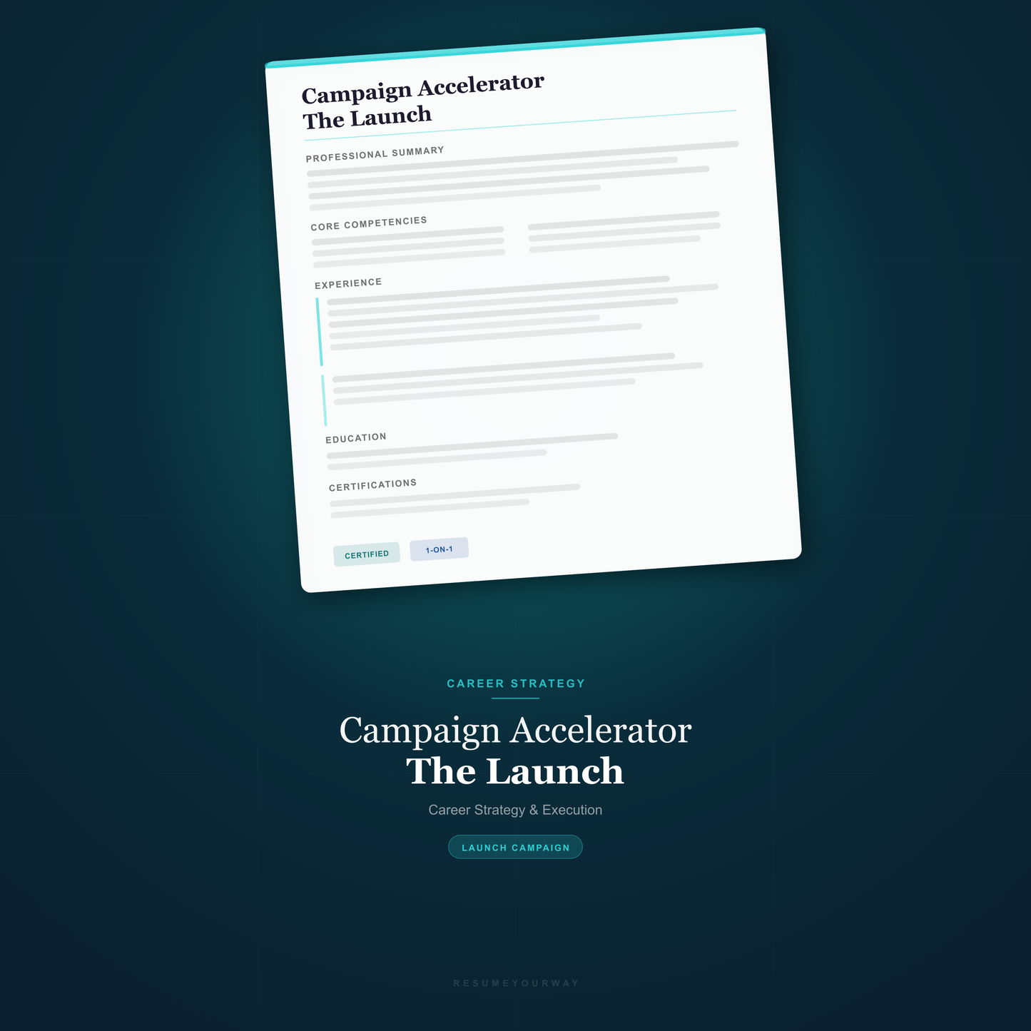 Career Campaign Accelerator (The Launch) - ResumeYourWay