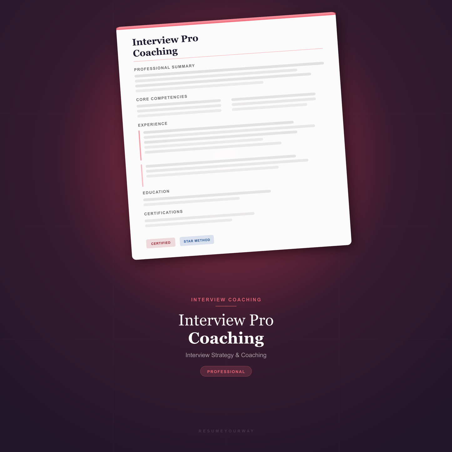 Interview pro coaching with behavioral interview mastery and salary negotiation preparation by ResumeYourWay