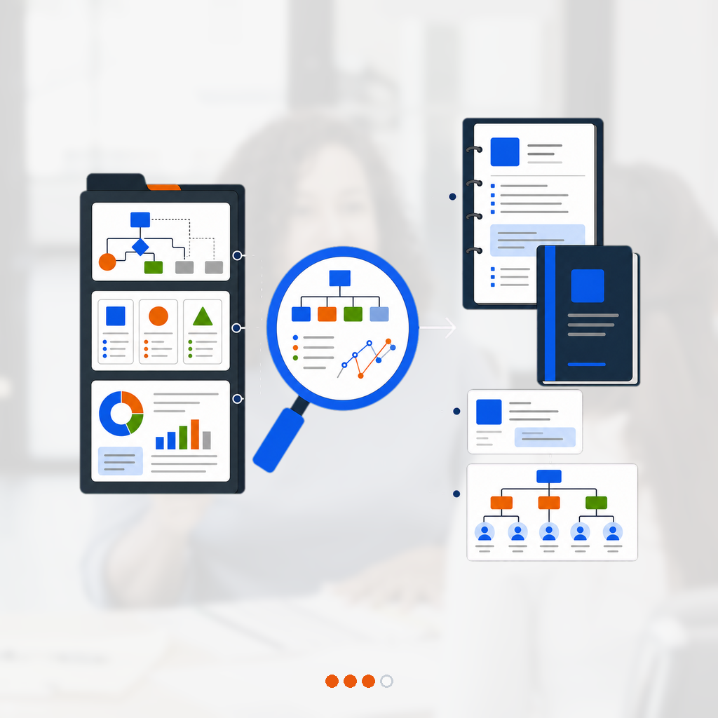 Technical evidence portfolio passes through an expert-review lens into an authority resume, leadership bio, and professional profile card.